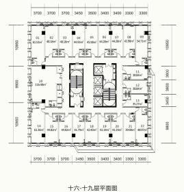 16-19层平面图