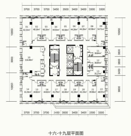 16-19层平面图