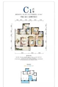 金色·夏威夷C1户型 3室2厅2卫1厨