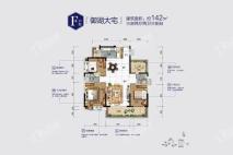 碧桂园珑誉花园F户型 3室2厅2卫1厨