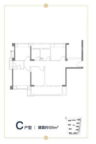 C户型示意图（125㎡）