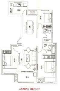 绿地天中城际空间站120㎡ 3室2厅2卫1厨