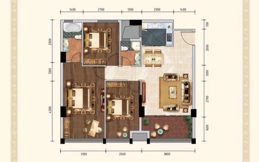 梧桐林·金富商住楼户型图