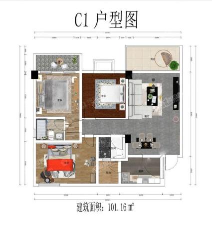 荣兴名屋C1户型图