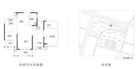 D户型示意图（105㎡）