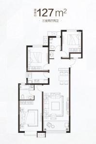 山水泉城·尚城127平户型 3室2厅2卫1厨