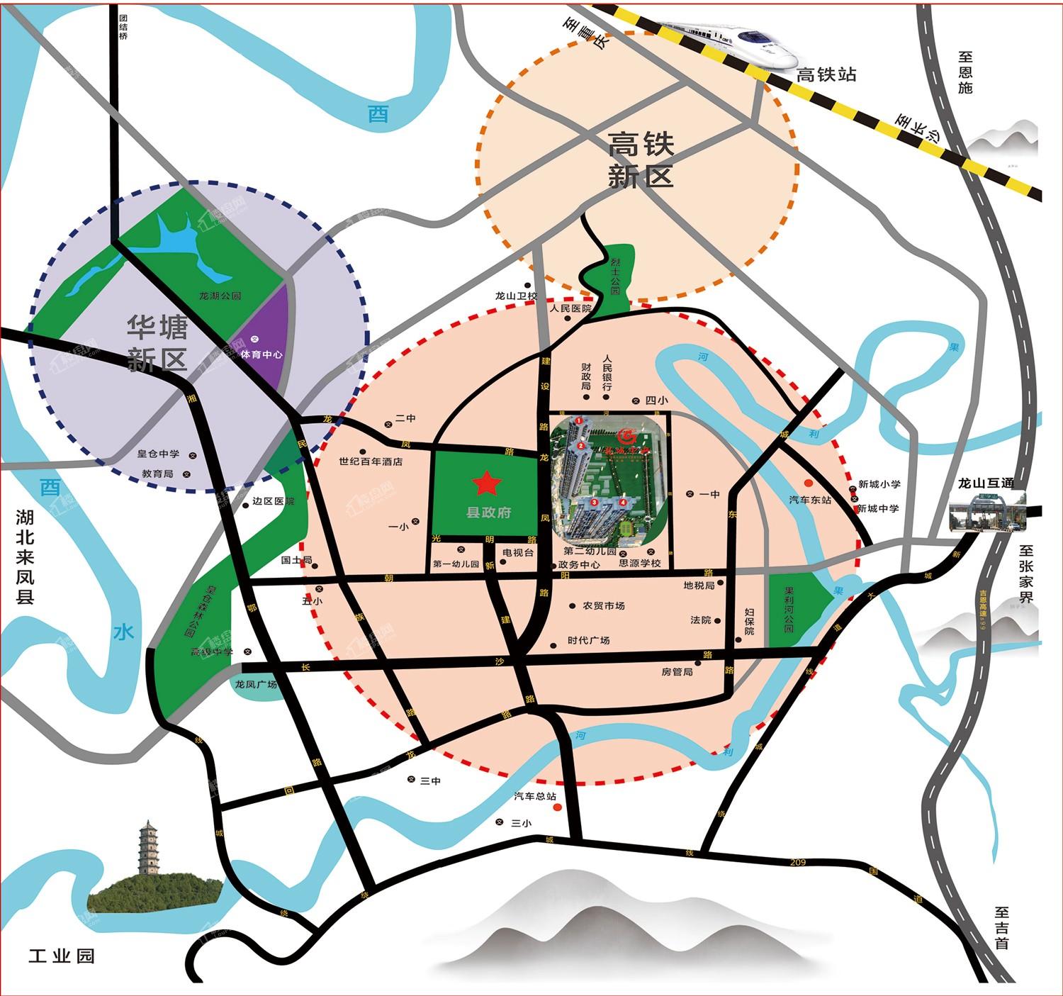龙城中央位置图
