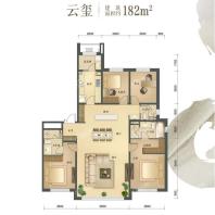 越秀星汇云锦高层182平4室2厅3卫户型图