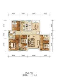 金庆御花园18#E户型 4室2厅3卫1厨