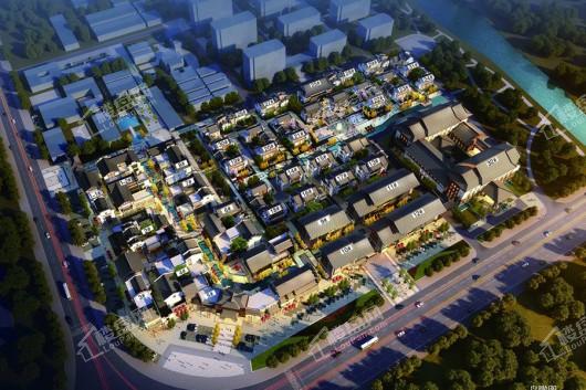 杨家埠文化创意梦想小镇项目一期鸟瞰图