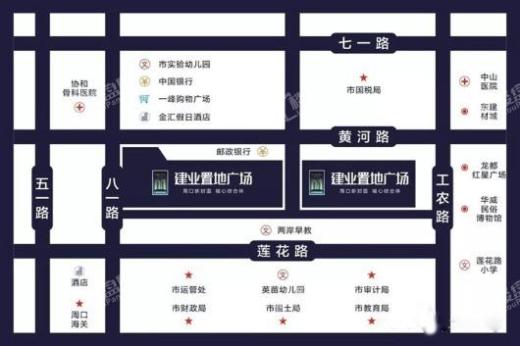 建业置地广场交通图