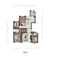 183平4室2厅3卫户型图