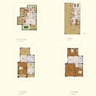 阳光100果岭公馆别墅联排471平4室2厅4卫B2-B5a户型图