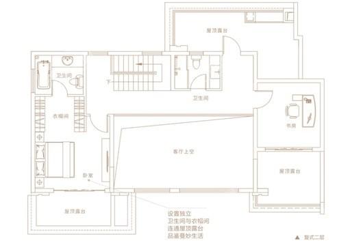 金科天籁城洋房210平二层 4室2厅4卫1厨