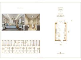 溪岸尚寓F1-2使用面积23.45平米