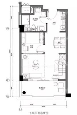 君华塞纳公馆公寓户型图（下层）