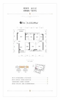 美的莲城首府135㎡户型图