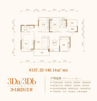 金侨印象湘江137.23-140.14户型图