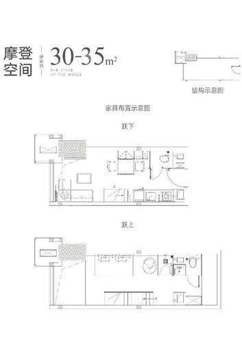 华熙LIVE023摩登空间建面约30-35㎡ 1室1厅1卫