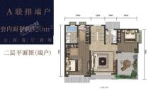 龙湖·九里晴川·揽境A联排端户二层平面图 4室5厅7卫1厨