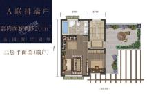 龙湖·九里晴川·揽境A联排端户三层平面图 4室5厅7卫1厨