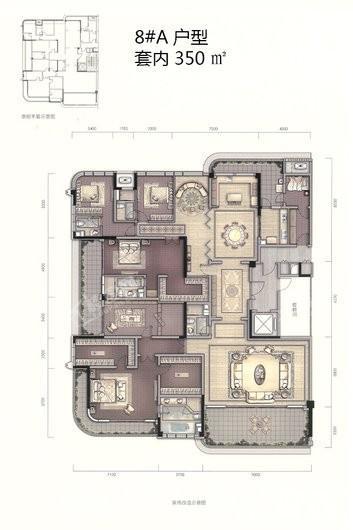 龙湖舜山府8#A户型 5室3厅5卫1厨