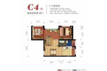 天池康养小镇C4户型 2室2厅1卫1厨