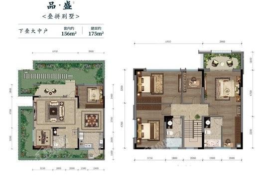 北大资源·蘭庭序下叠大中户 4室2厅3卫1厨