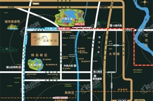 中国铁建·東林道交通图