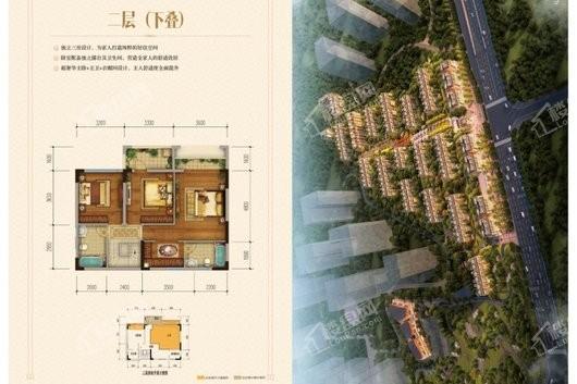 国盛天鹅墅星空叠墅B户型二层 4室2厅2卫1厨