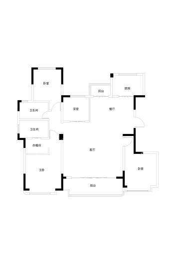 领航·星宸户型 4室2厅2卫1厨