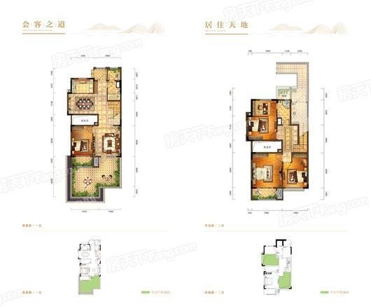 恒大翡翠湾6F2溪谷叠墅中叠 2室2厅2卫1厨