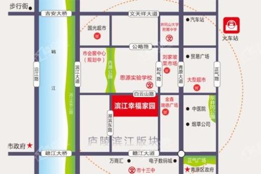 滨江幸福家园交通图