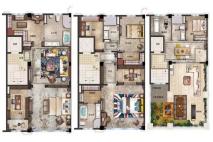 碧桂园东湖世家A区建面300-360平别墅二层、三层、四层户型 5室4厅5卫1厨