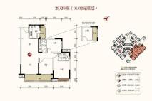 中海万锦公馆28 29座1户型建面118㎡322 3室2厅2卫1厨