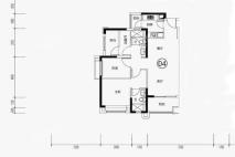 雅居乐万象郡1、2栋建面109平04单元 2室2厅2卫1厨