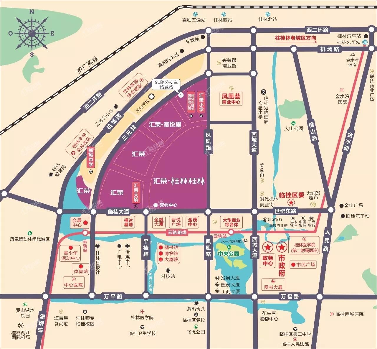 汇荣桂林桂林位置图