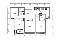 盛达公馆D2户型 3室2厅2卫1厨