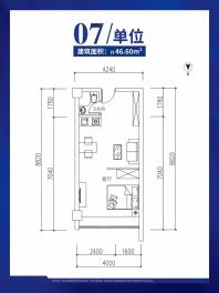 07单位46.6平户型图