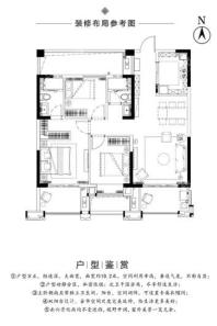 鲁能公馆二期111㎡B2户型2 3室2厅2卫1厨