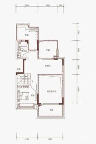 华邦蜀山别院A3'户型8层46平米 3室2厅2卫1厨