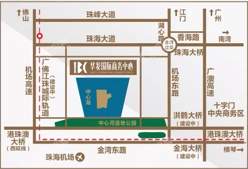 华发国际商务中心-航空新城位置图