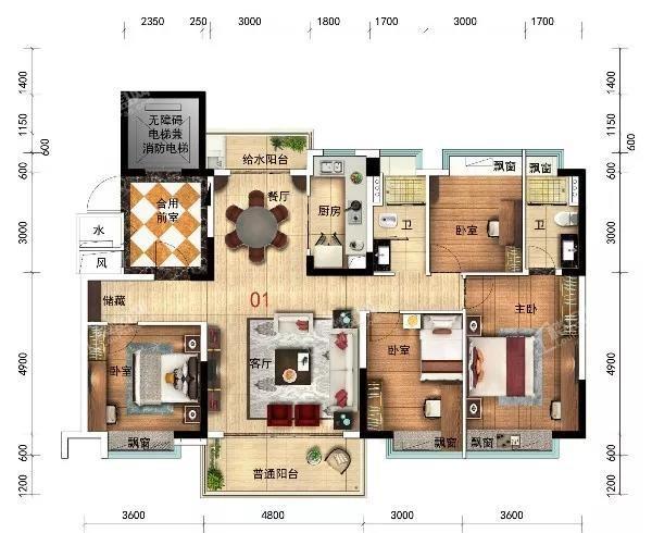 怀化碧桂园二期牛津堡YJ140户型