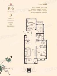 康城瑞府B户型 105㎡三居 3室2厅1卫1厨