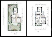 大发熙悦書山境花园下叠-G1户型 4室2厅3卫 建面约138平米