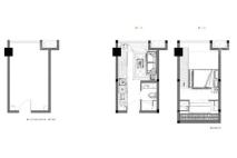 公园道公寓户型建面28.52平 1室1厅1卫1厨