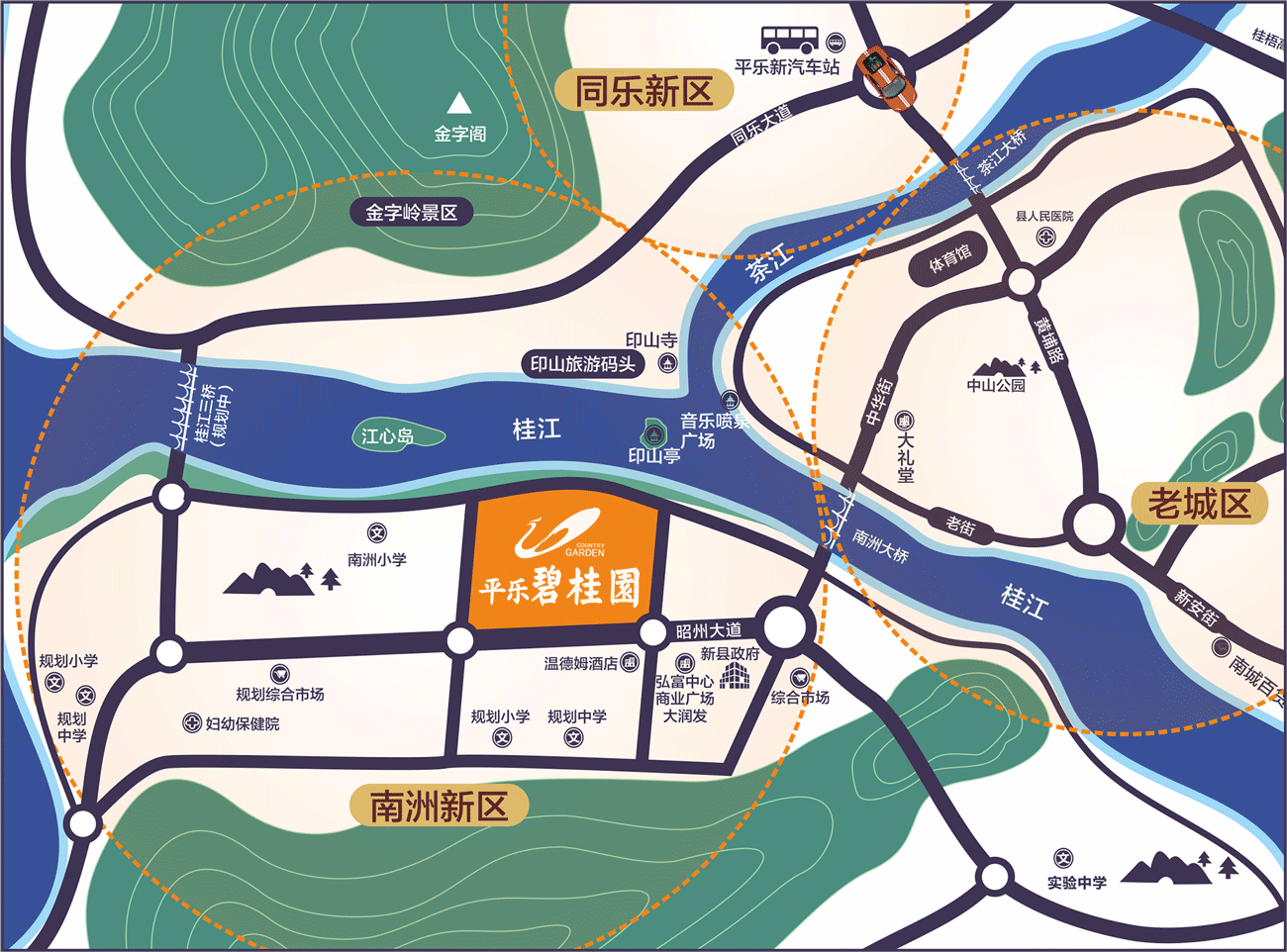 平乐碧桂园位置图