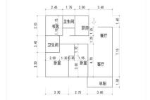 和平路万象府108㎡户型 3室2厅2卫1厨