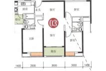 中海雍景熙岸21座115㎡户型 3室2厅2卫1厨