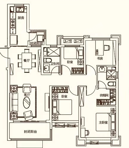 恒大御景半岛四室两厅两卫